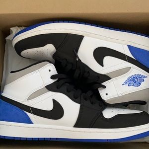 Air Jordan 1 mid white/hyper royal-black